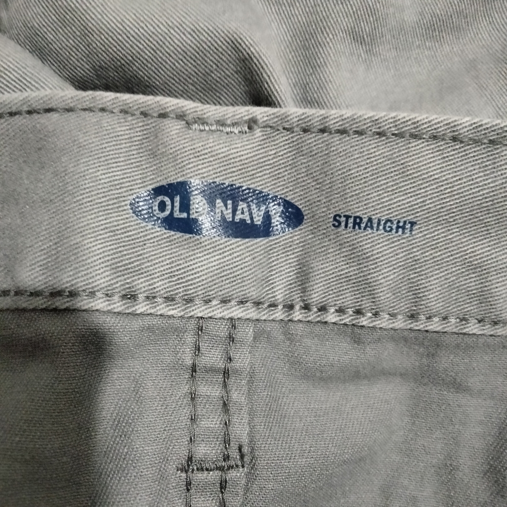 Old Navy Mens Straight Leg Chino Pants Grey Gray Size 33X30 - Picture 5 of 8